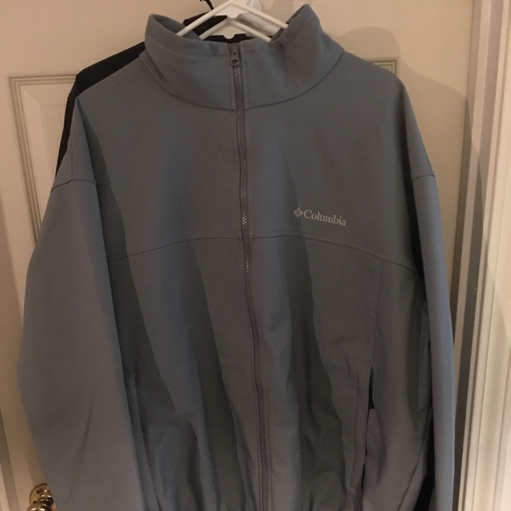 Columbia Men's Light Gray Omni-Shield Full-Zip Fleece Jacket